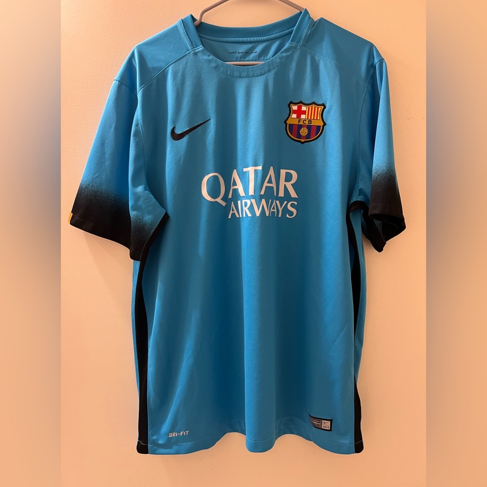 Nike FC Barcelona Jersey Light Blue Size: XL